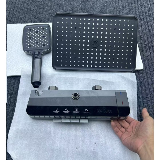 L217R-NGN gray shower set and 620gram pole and square rose ,STOCK